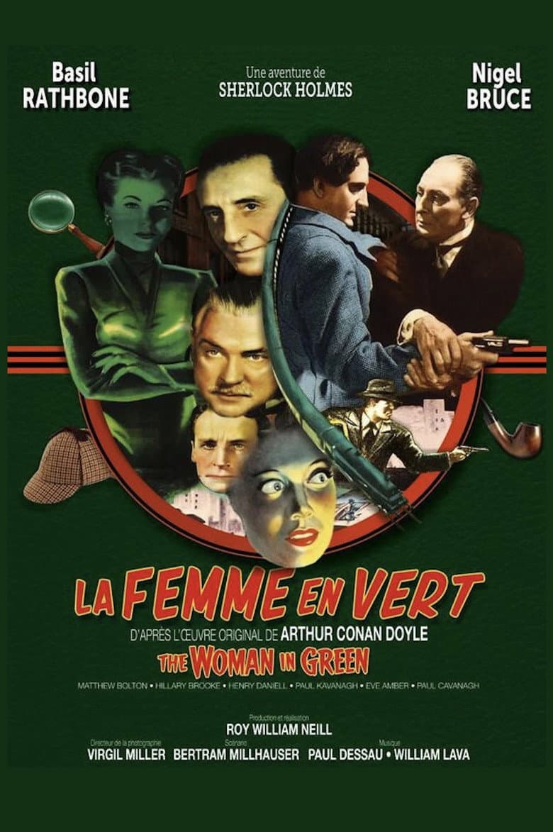 Affiche de Sherlock Holmes et la femme en vert